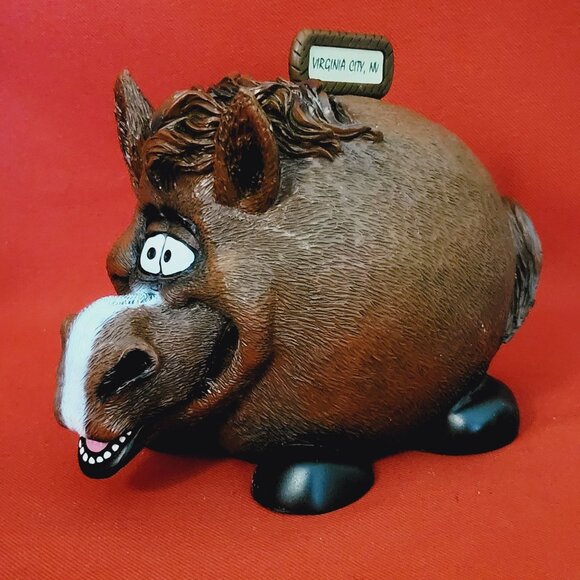 Vintage Swibco Anthropormorphic Horse Coin Bank Resin - Picture 11 of 13